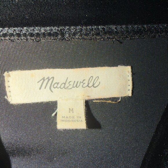 Madewell Black Velvet Mock Turtleneck Mini Dress | Size M | Holiday Party & Even - Picture 6 of 6